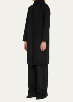 VinceClassic Straight Wool-Blend Coat