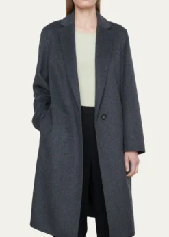 VinceClassic Straight Wool-Blend Coat