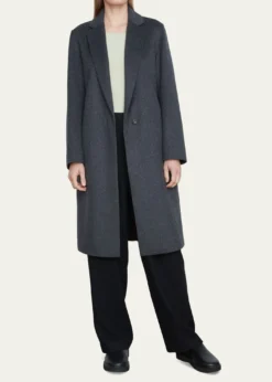 VinceClassic Straight Wool-Blend Coat