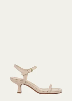 VinceCoco Leather Kitten-Heel Sandals