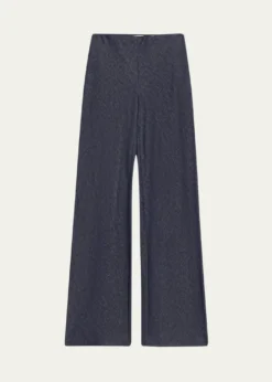 VinceColette High-Rise Chambray Bias Pants
