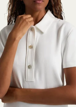 VinceCrepe Short-Sleeve Polo Shirt