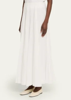 VinceCrinkled Plissé Cotton-Blend Maxi Skirt