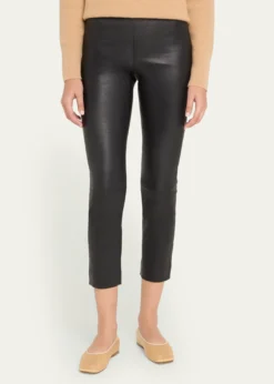 VinceCropped Leather Leggings