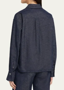 VinceCropped Long-Sleeve Shirt