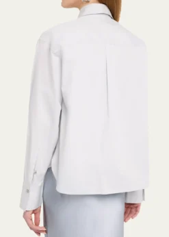 VinceCropped Long-Sleeve Shirt