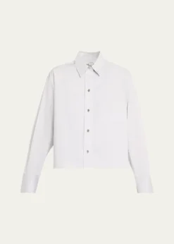 VinceCropped Long-Sleeve Shirt