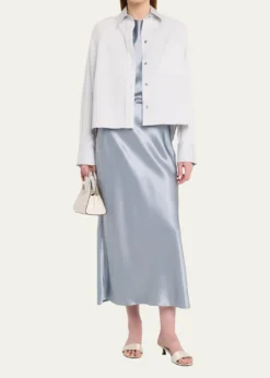 VinceCropped Long-Sleeve Shirt