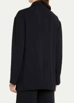 VinceDouble-Breasted Crepe Boyfriend Blazer