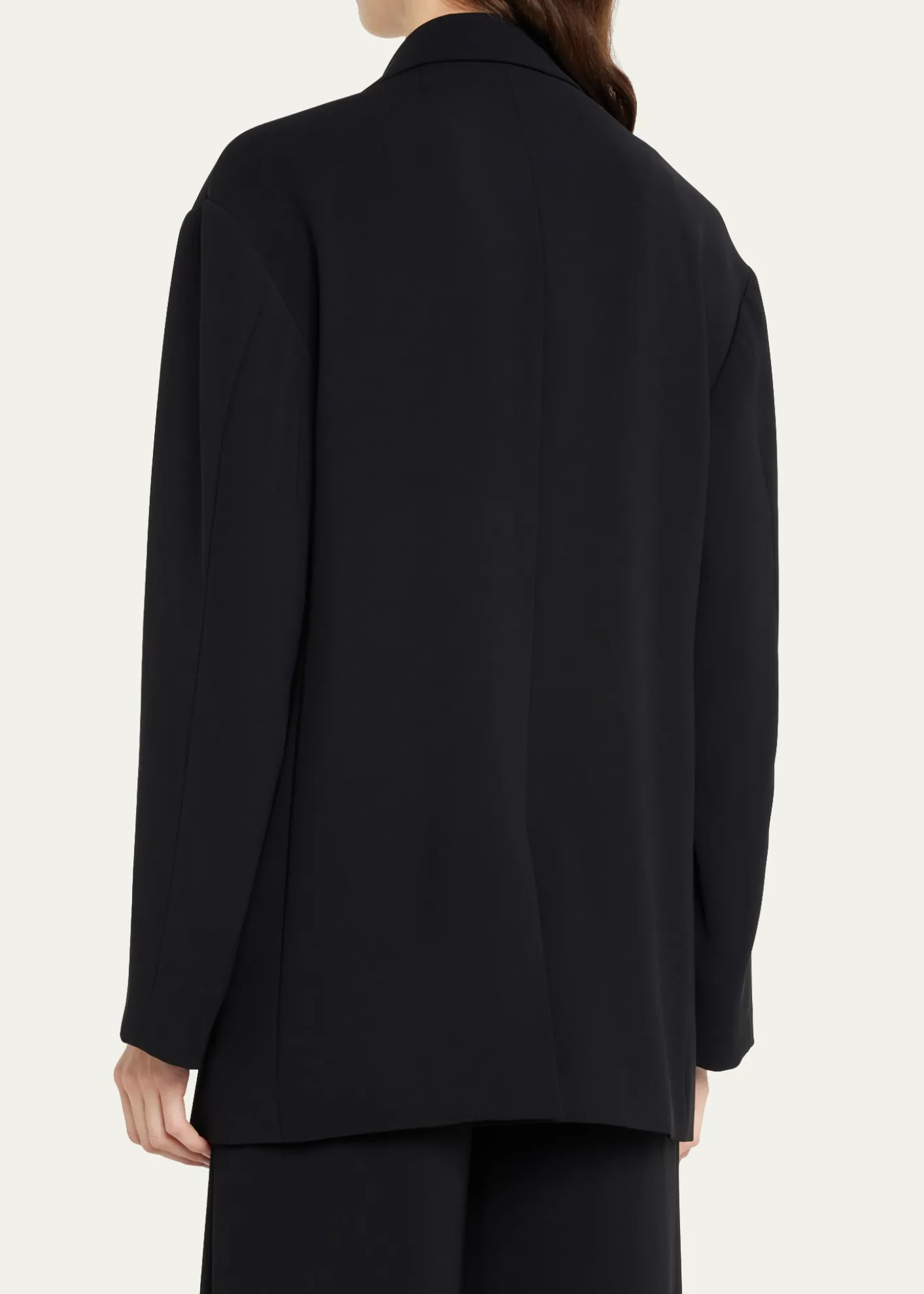 VinceDouble-Breasted Crepe Boyfriend Blazer