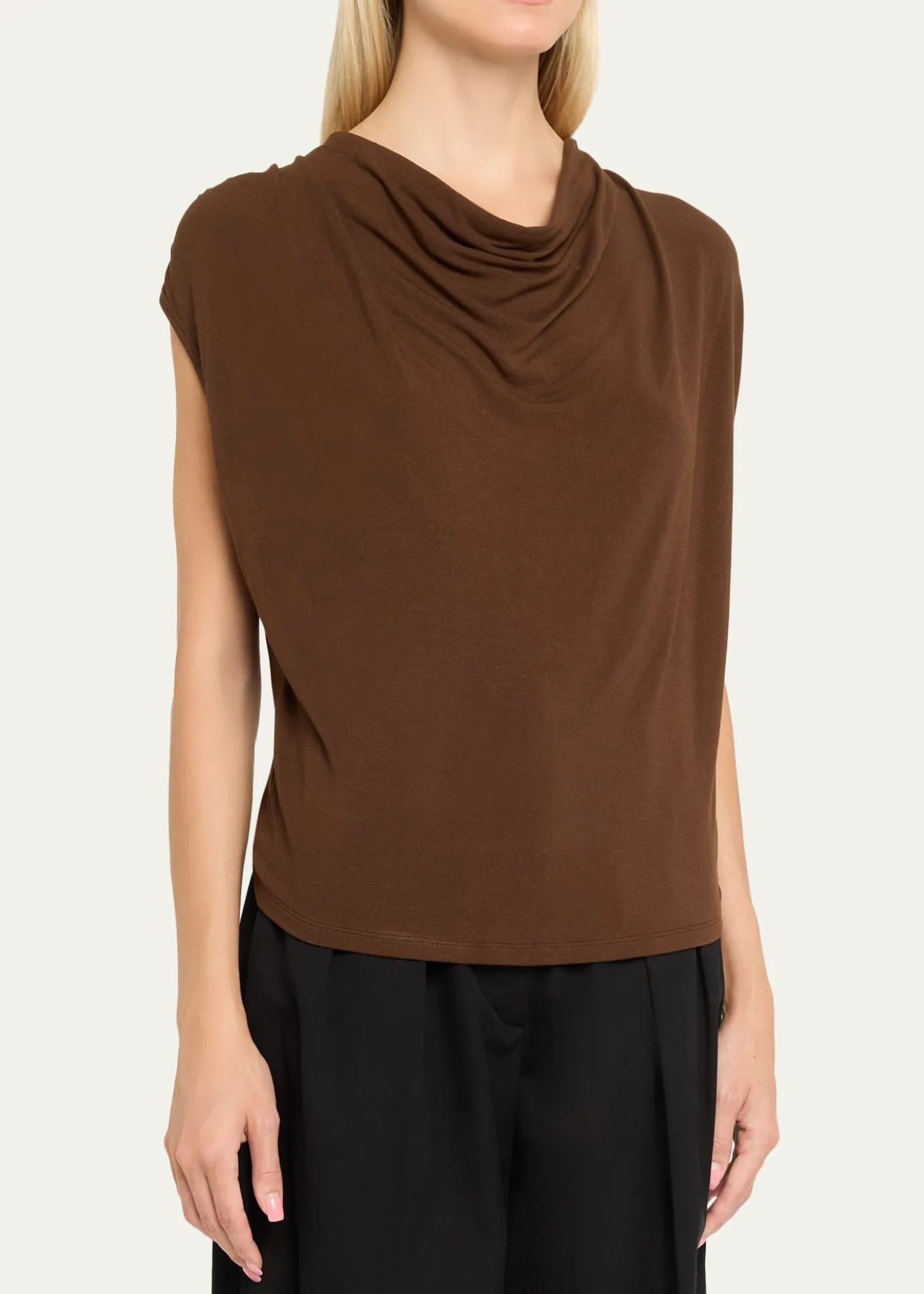 VinceDraped Cowl-Neck Top