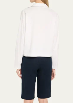 VinceEasy Cotton Long-Sleeve Pullover Polo Top