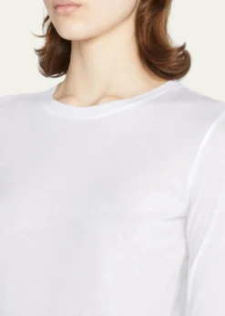 VinceEssential Long-Sleeve Crewneck Tee