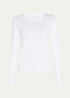 VinceEssential Long-Sleeve Crewneck Tee