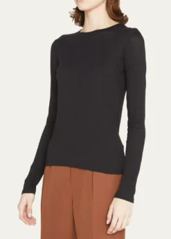VinceEssential Long-Sleeve Crewneck Tee