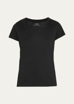 VinceEssential Pima Cotton V-Neck Tee