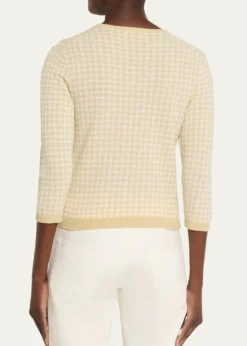 VinceGingham Knit Cardigan