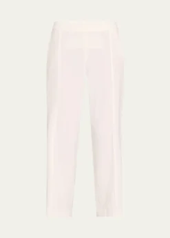 VinceGrace Mid-Rise Linen Tapered Pull-On Pants