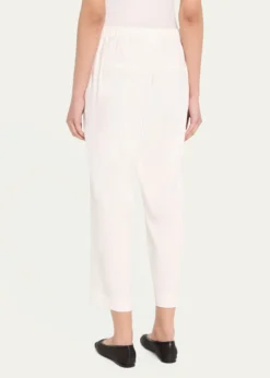 VinceGrace Mid-Rise Linen Tapered Pull-On Pants