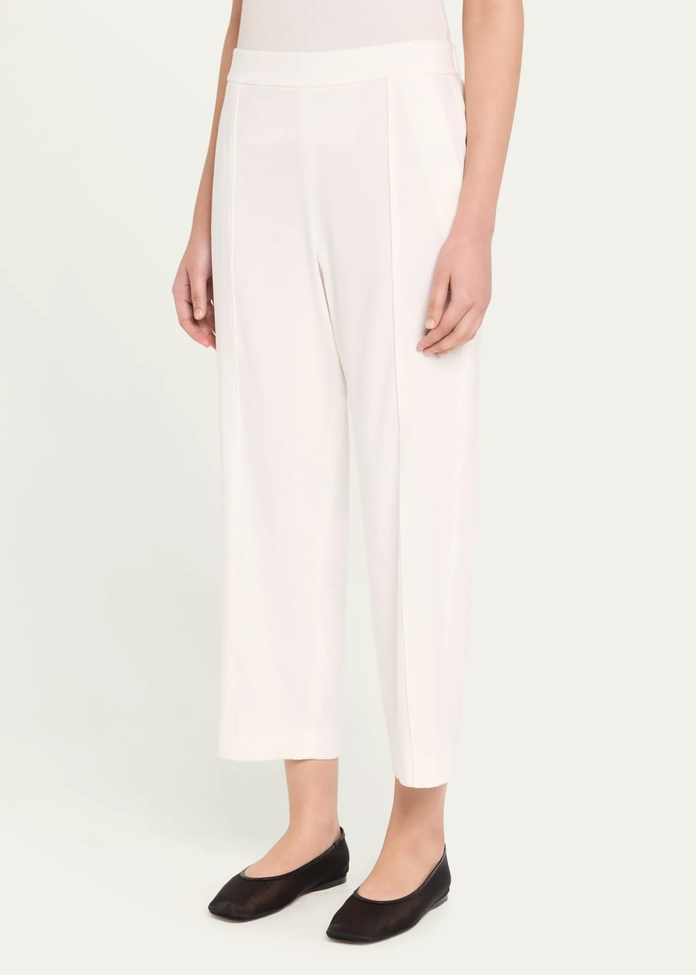 VinceGrace Mid-Rise Linen Tapered Pull-On Pants