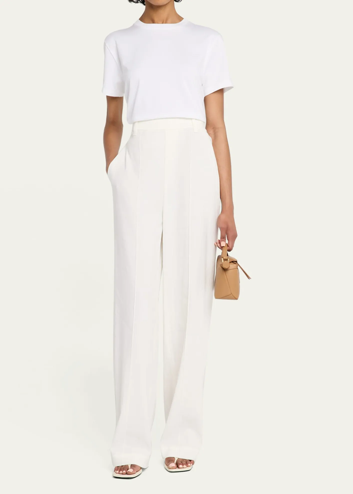 VinceJoan High-Rise Pull-On Linen Pants