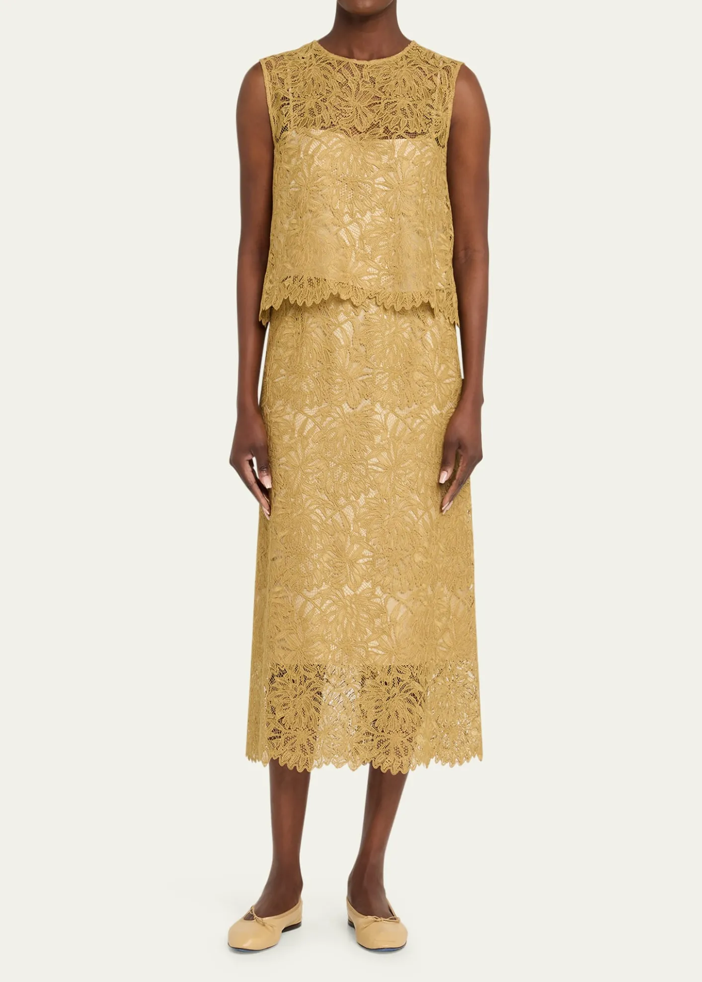 VinceLace Slip Skirt