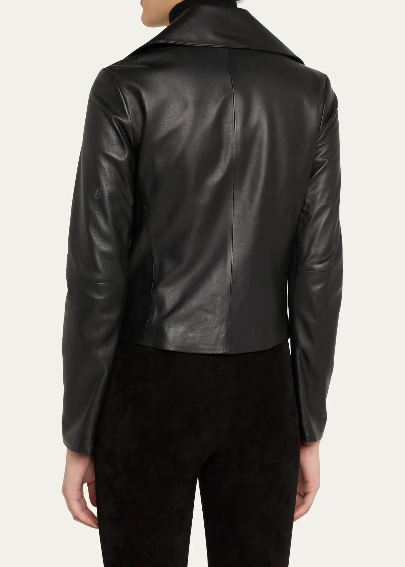 VinceLeather Zip-Front Jacket