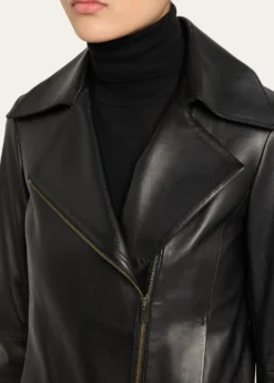 VinceLeather Zip-Front Jacket