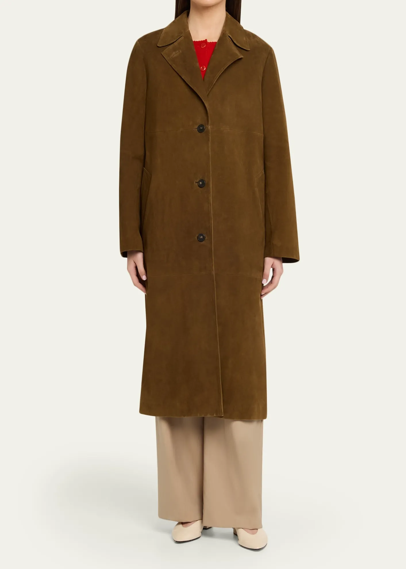 VinceLong Suede Coat