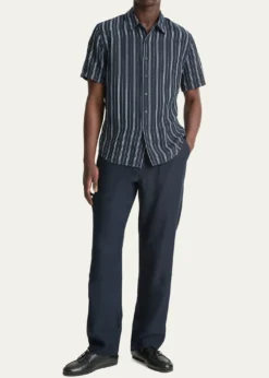 VinceMen's Classic Striped Sport Shirt
