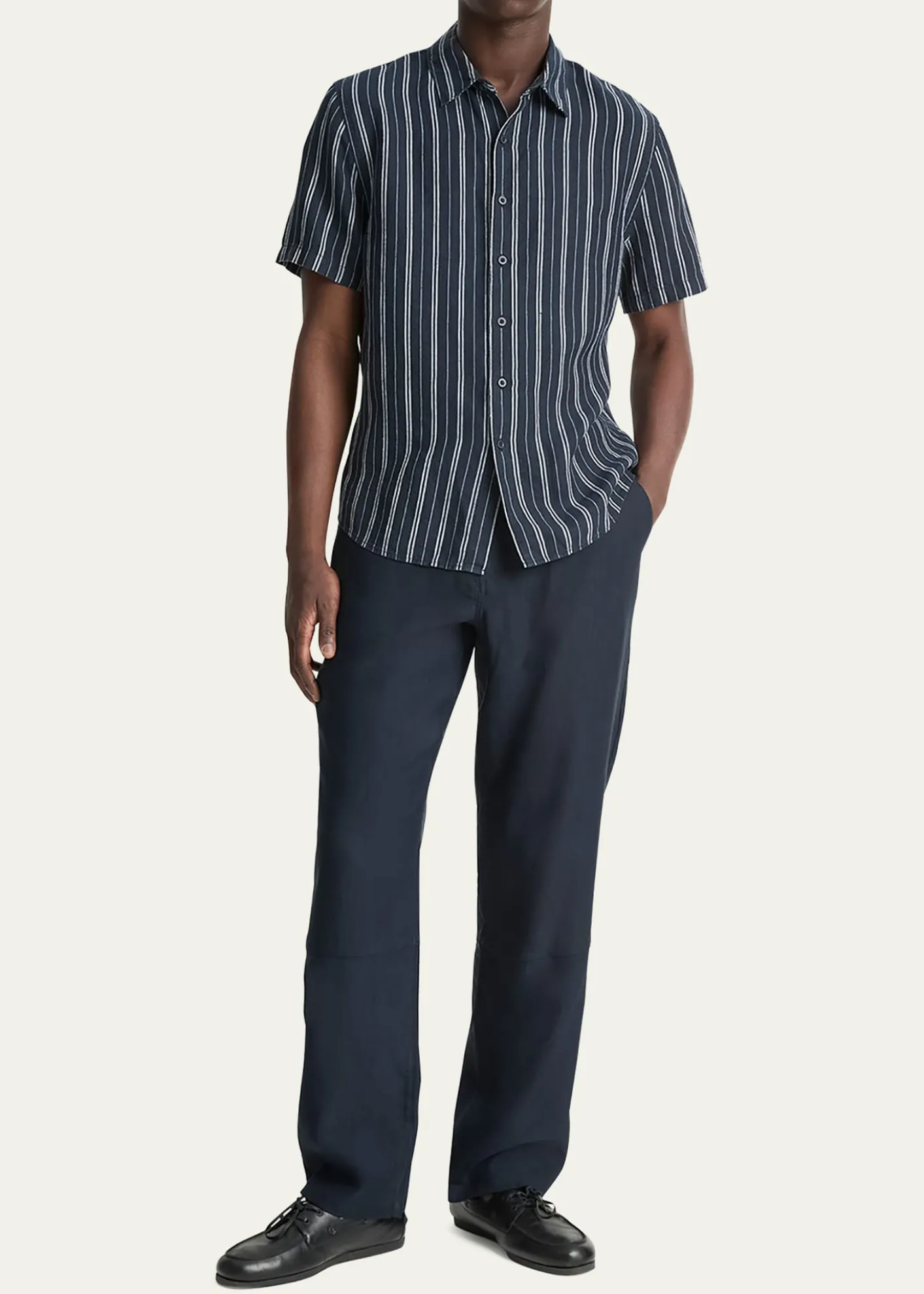 VinceMen's Classic Striped Sport Shirt