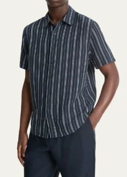 VinceMen's Classic Striped Sport Shirt
