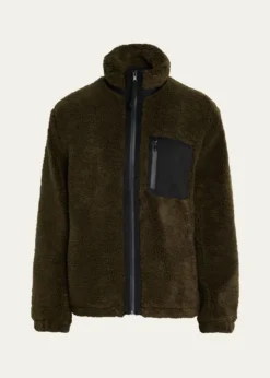 VinceMen's Faux Sherpa Zip-Up Jacket
