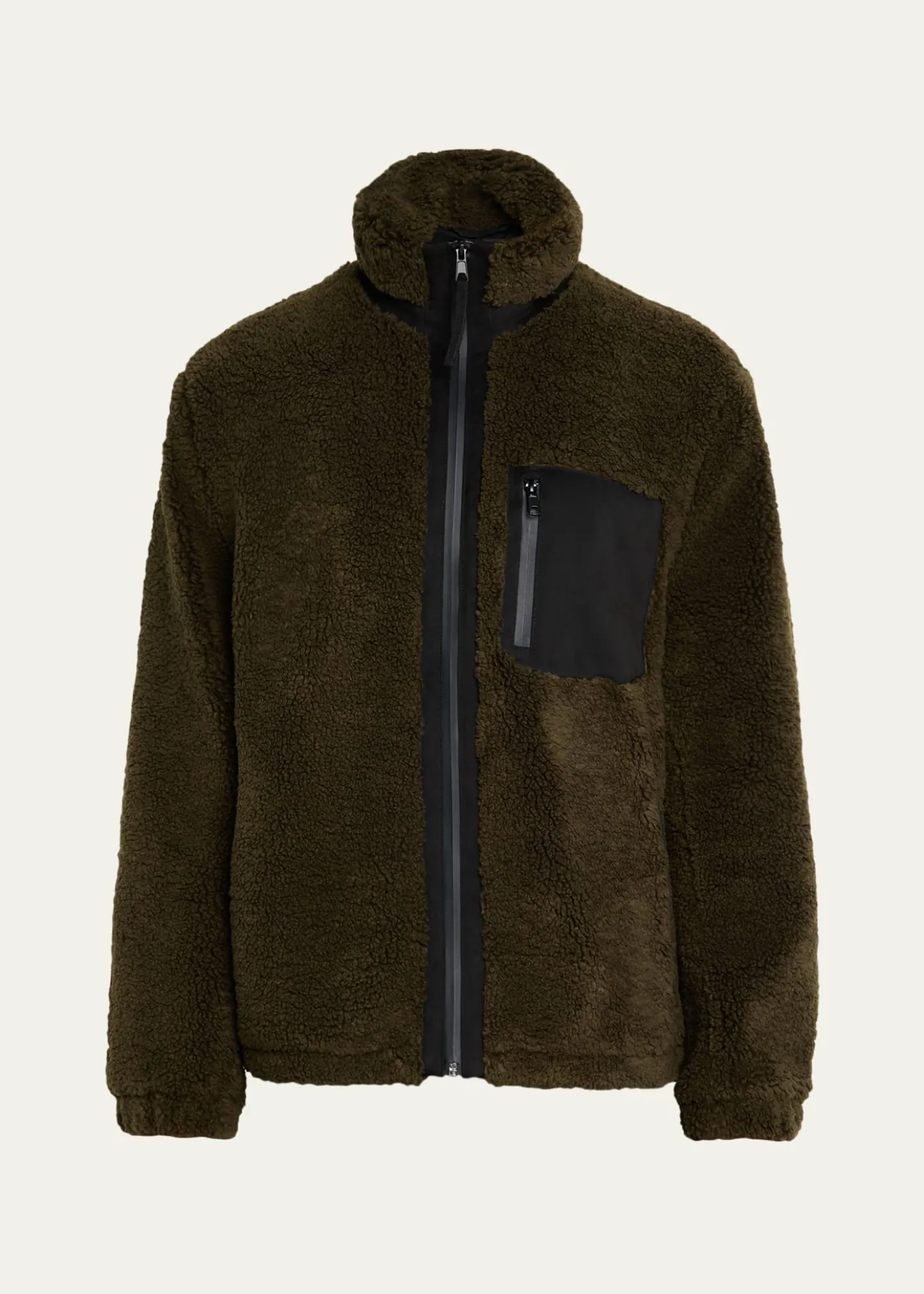 VinceMen's Faux Sherpa Zip-Up Jacket