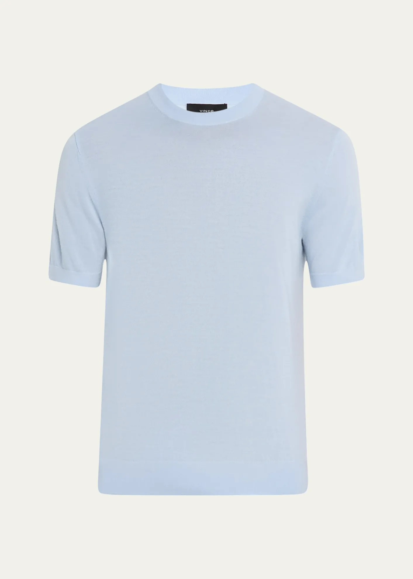 VinceMen's Featherweight Wool-Cashmere Short-Sleeve Crewneck Sweater