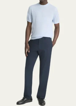 VinceMen's Featherweight Wool-Cashmere Short-Sleeve Crewneck Sweater