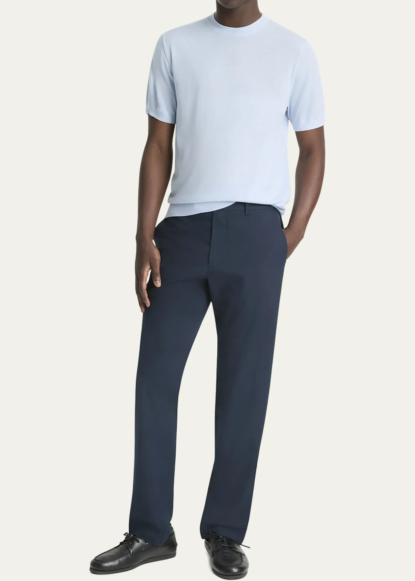 VinceMen's Featherweight Wool-Cashmere Short-Sleeve Crewneck Sweater