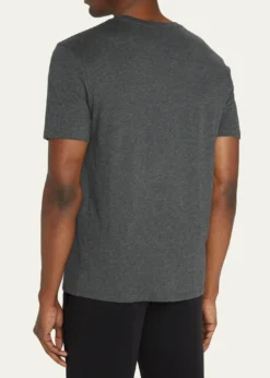VinceMen's Short-Sleeve Pima Crewneck Jersey T-Shirt, Black