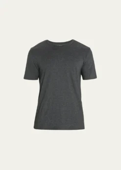 VinceMen's Short-Sleeve Pima Crewneck Jersey T-Shirt, Black