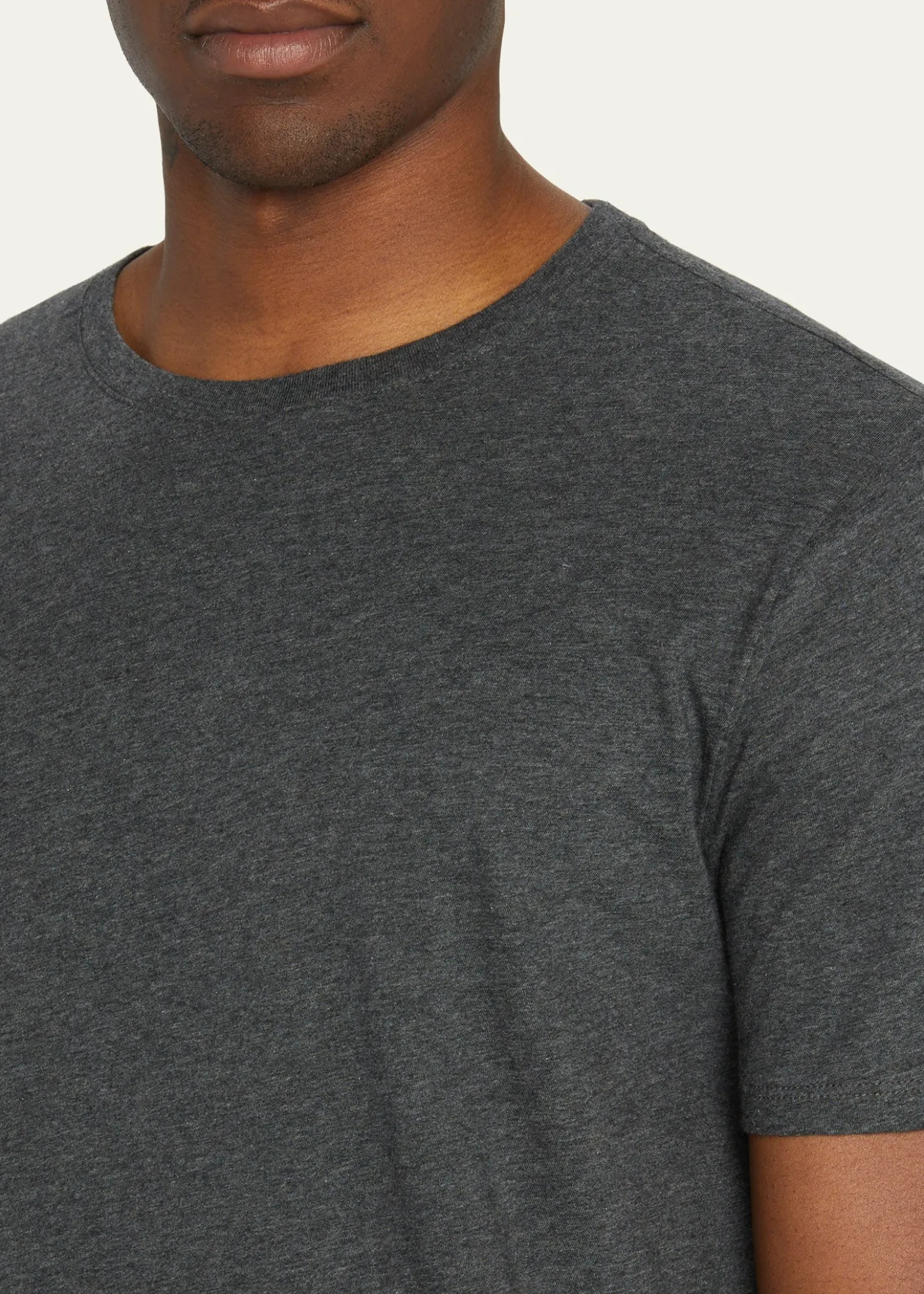 VinceMen's Short-Sleeve Pima Crewneck Jersey T-Shirt, Black