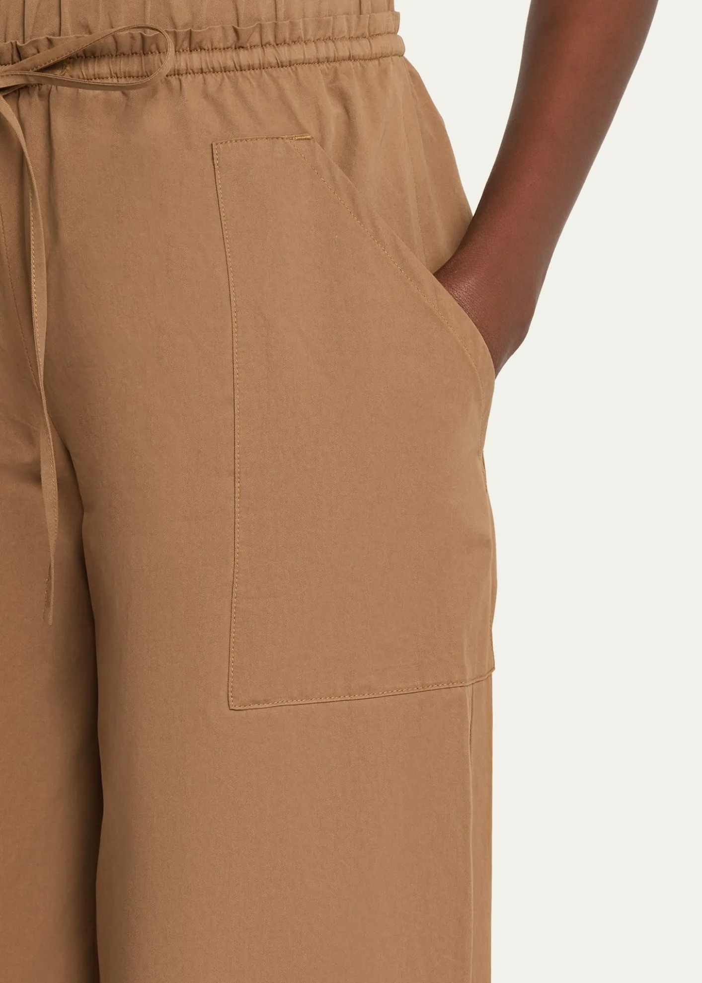 VinceMid-Rise Cotton Drawstring Pants