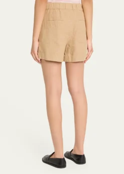 VinceMid-Rise Hemp Shorts