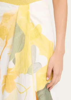 VincePainted Satin-Viscose Midi Skirt