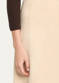 VincePaneled Suede Maxi Skirt