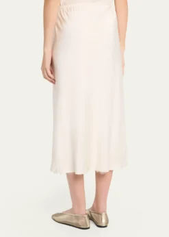 VincePull-On Satin Slip Skirt