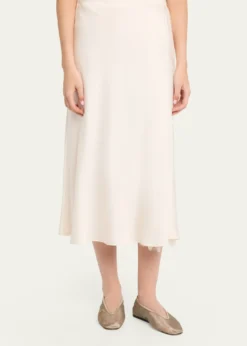 VincePull-On Satin Slip Skirt