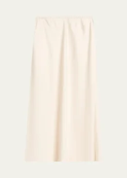 VincePull-On Satin Slip Skirt