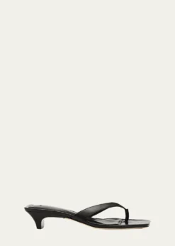VinceSan Juan Leather Heeled Thong Sandals