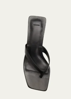 VinceSan Juan Leather Heeled Thong Sandals