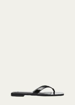 VinceSan Juan Patent Leather Flat Thong Sandals